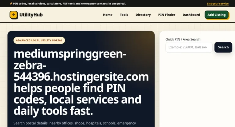 UtilityHub — Tools & Local Directory — website screenshot